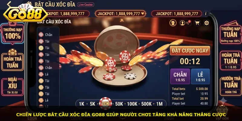 Chiến lược bắt cầu xóc đĩa Go88 giúp người chơi tăng khả năng thắng cược