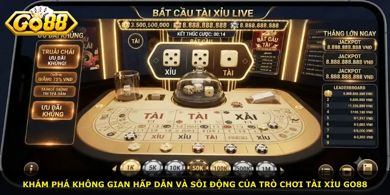 Khám phá không gian hấp dẫn và sôi động của trò chơi tài xỉu Go88