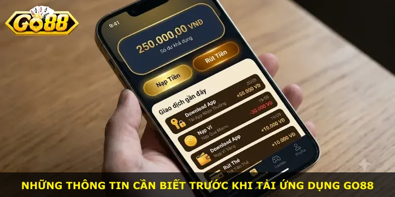 Những thông tin cần biết trước khi tải ứng dụng Go88