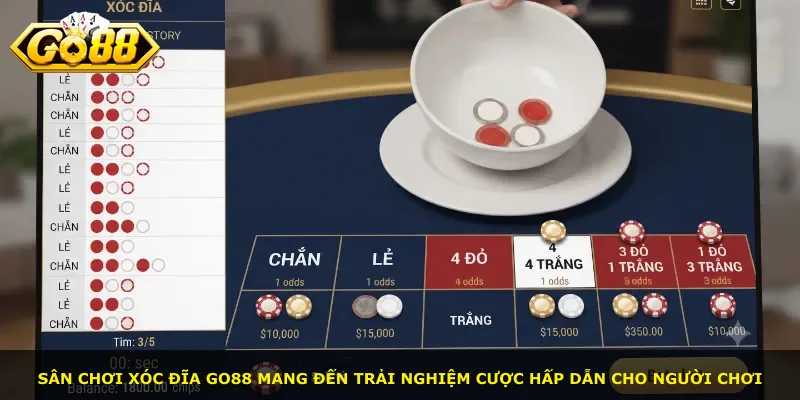 Sân chơi xóc đĩa Go88 mang đến trải nghiệm cược hấp dẫn cho người chơi