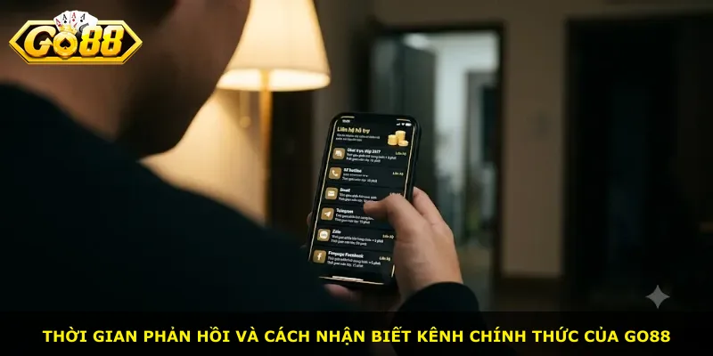 Thời gian phản hồi và cách nhận biết kênh chính thức của Go88