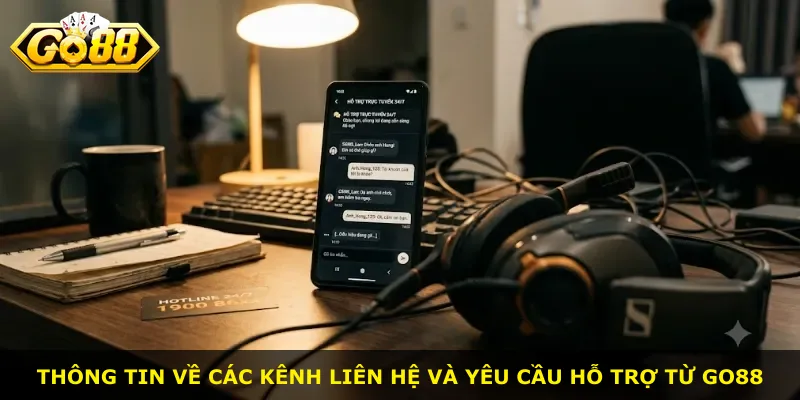 Thông tin về các kênh liên hệ và yêu cầu hỗ trợ từ Go88